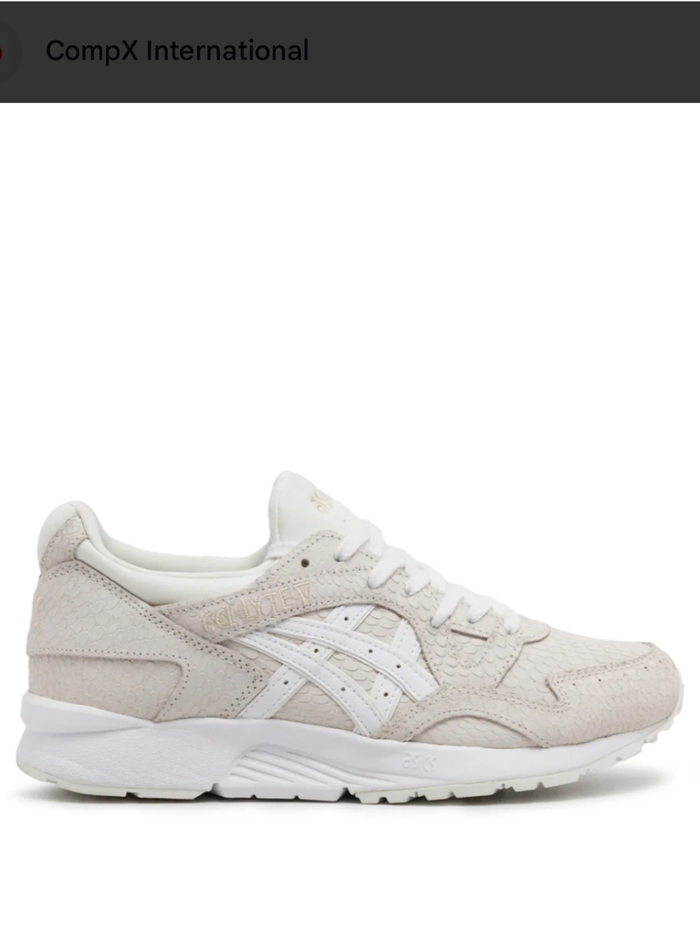 ASICS Men's Off-White Textured Suede & Leather Sneaker